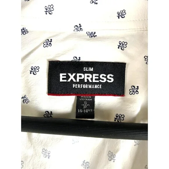 Express Men’s patterned button‑up shirt – Size S - Picture 3 of 9